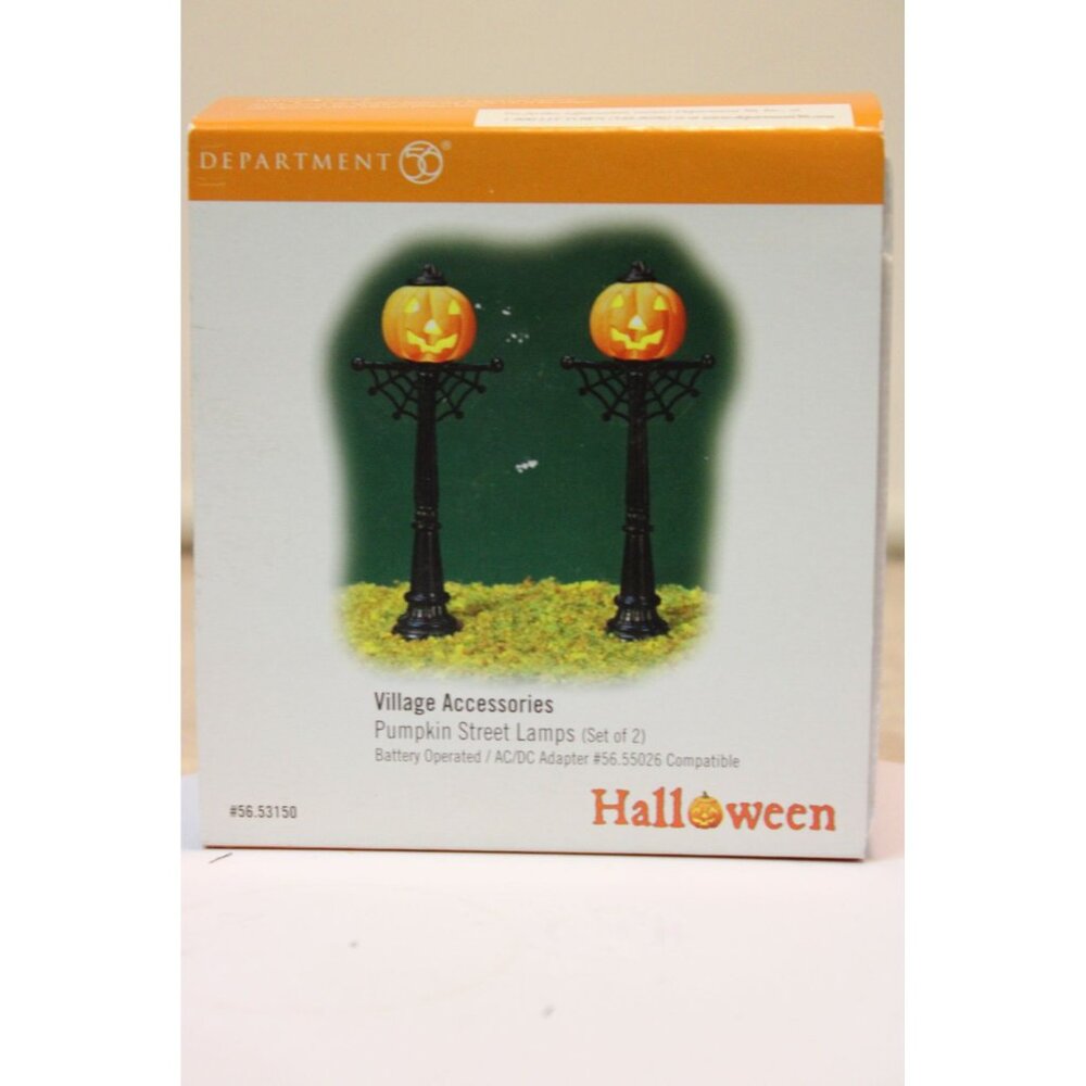 Dept 56 Halloween Village - Pumpkin Street Lights